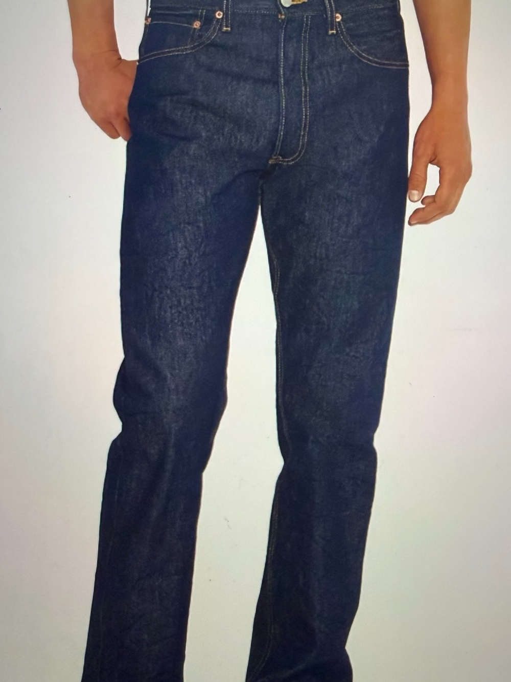 Levi's Men's Straight Jeans in Dark Blue Denim